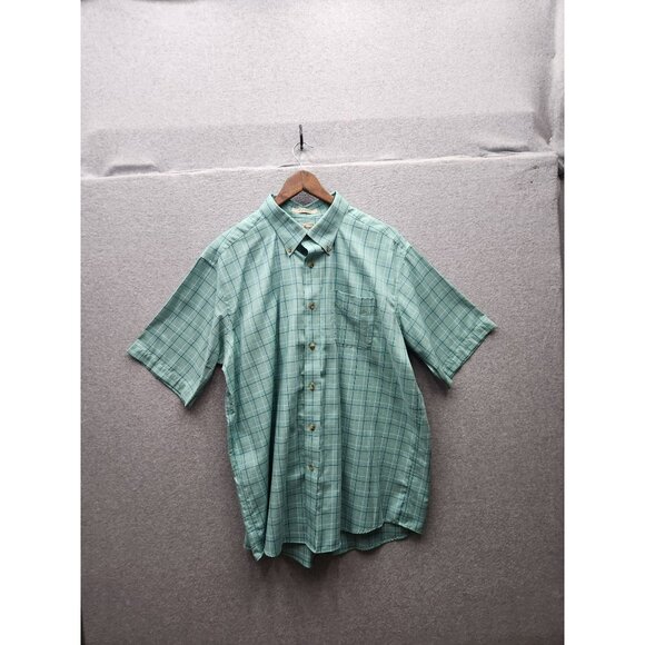 L.L. Bean Mens Plaid Wrinkle-Free Short Sleeve Shirt XL - Picture 1 of 6